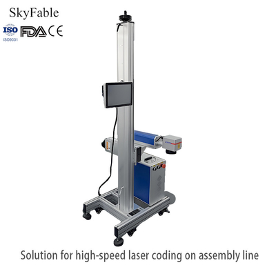 Good price Multi Industry Universal Flying Laser Marking Machine For Digital / Logo / Array Coding online