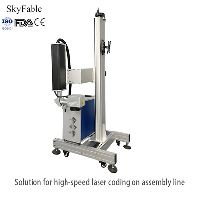 Good price Food Grade Eco Friendly Laser Flying Marking Machine For Beverage Bottles And Cans online