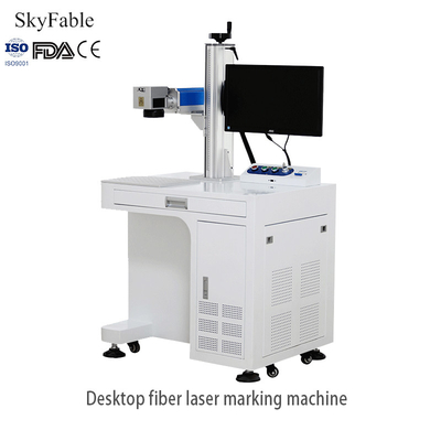 Desktop Fiber Laser Marking Machine Automated Metal Plastic Glass Ceramic Laser Engraving Machine