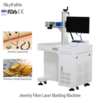 Good price Gold Silver Jewelry Fiber Laser Marking Machine Non Contact High Precision Laser Engraver online