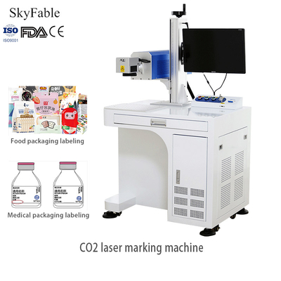Good price Food Packaging Dedicated Pharmaceutical Label Engraving Machine High Speed Laser Coding Equipment online